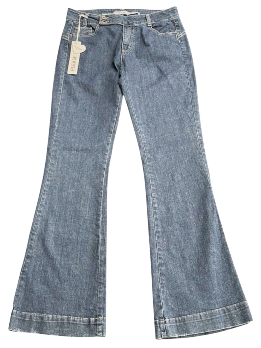 NWT Please (Italy) Mid-Rise Flare Jeans (29x33)